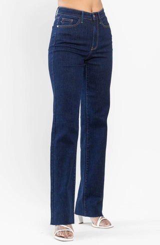 Judy Blue Vintage Dark Blue Denim Jeans with Dart Detail
