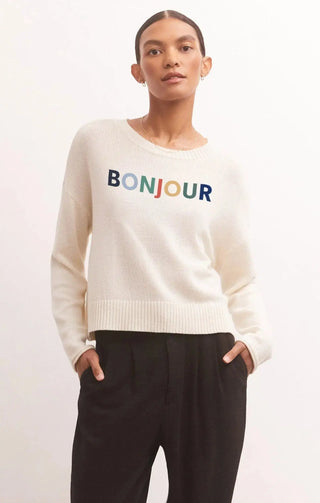Sienna Bonjour Sweater Sandstone