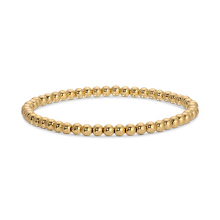 Splendid Iris Gold 4mm Bead Stretch Bracelet