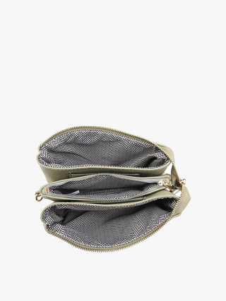 Kelly Green Vegan Leather Crossbody Wristlet - Harlynn & Gray