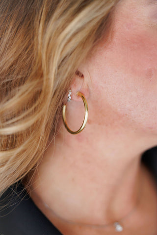 SHEILA FAJL Brushed Gold Small Arlene Hoops