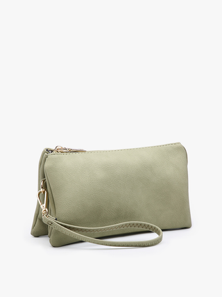 Kelly Green Vegan Leather Crossbody Wristlet - Harlynn & Gray