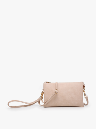 Berry Pink Vegan Leather Crossbody Wristlet - Harlynn & Gray