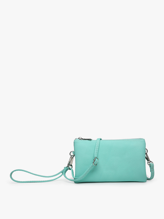 Kelly Green Vegan Leather Crossbody Wristlet - Harlynn & Gray