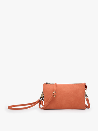 Berry Pink Vegan Leather Crossbody Wristlet - Harlynn & Gray