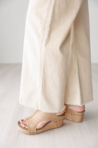 Corkys Taupe Smooth Carley Wedge