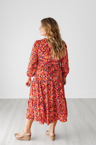 Orange Black Multi Color Tiered Maxi Dress - Harlynn & Gray