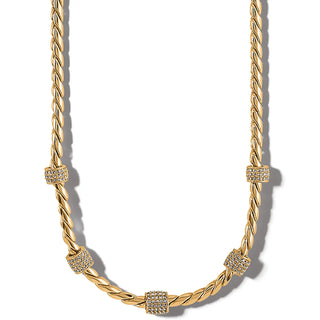BRIGHTON Meridian Gold Rope Necklace with Graduated Crystals - Harlynn & Gray