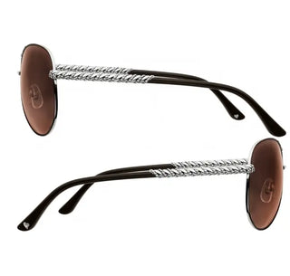 Helix Chocolate Silver Sunglasses Brighton