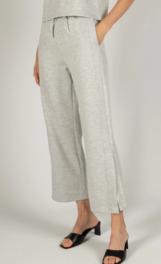 LUXE Heather Gray Scuba Buttery Soft Sweatpants