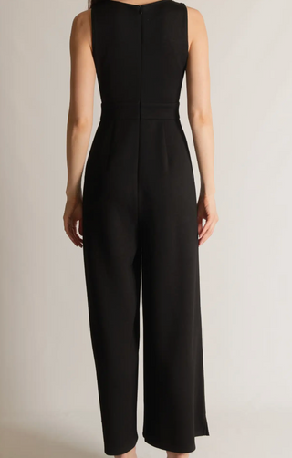 LUXE Scuba Black Sleeveless Jumpsuit - Made for Comfort