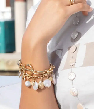 Spartina Pearl Charm Toggle Bracelet Pearl - Harlynn & Gray