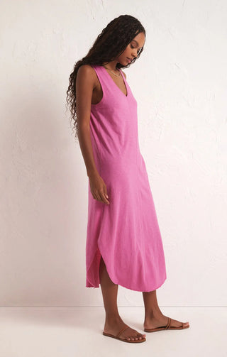 The Reverie Slub Dress Heartbreaker Pink Z SUPPLY