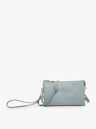 Berry Pink Vegan Leather Crossbody Wristlet - Harlynn & Gray