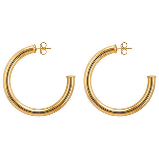 SHEILA FAJL Brushed Gold Small Arlene Hoops