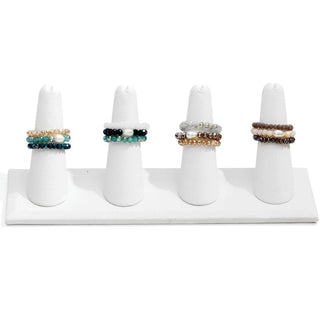 Splendid Iris Set of 3 Crystal & Pearl Ring