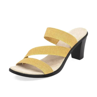 Charleston Shoe Co. Apparel Accessories 6 Jac Gold Backless Cocktail High Heel