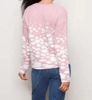 CHARLIE B Sweater Pink Sweater Fuzzy Cloud Sweater Zephyr 