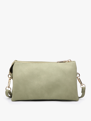 Berry Pink Vegan Leather Crossbody Wristlet - Harlynn & Gray