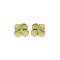 SHEILA FAJL Brushed Gold Flower Stud Earrings