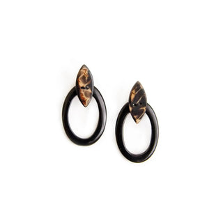 Organic Tagua Jewelry Jewelry Acelia Earrings: Onyx