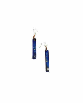 Organic Tagua Jewelry Jewelry Amazon Earrings: Royal Blue