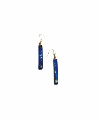 Amazon Earrings: Royal Blue Organic Tagua Jewelry