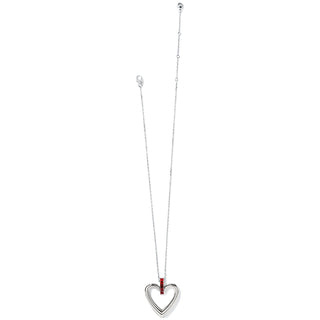 Brighton Spectrum Red Crystal Open Heart Necklace